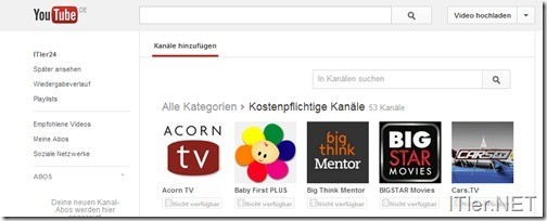 Youtube f&uuml;hrt kostenpflichtige Youtube Kan&auml;le ein