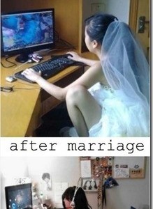 Gamer vor und nach der Hochzeit