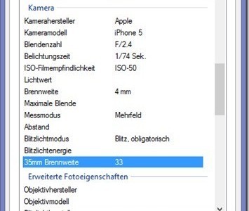 EXIF Informationen entfernen