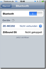 ZiiSound D5-BlueTooth-Verbindung 1