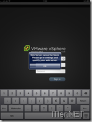 iPad-vSphere-Fehlermeldung
