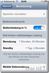 iPhone 4S Power-Nutzung