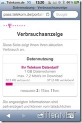 Datennutzung-Verbrauchsanzeige-T-Mobile