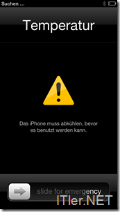iPhone 5 - Temperatur - Fehlermeldung