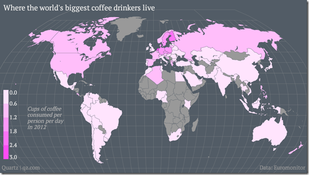 Kaffee-Konsum-Landkarte