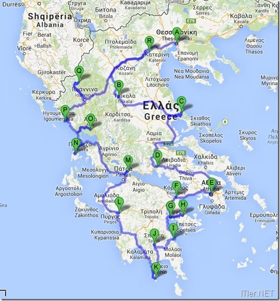 Karte-Griechenland