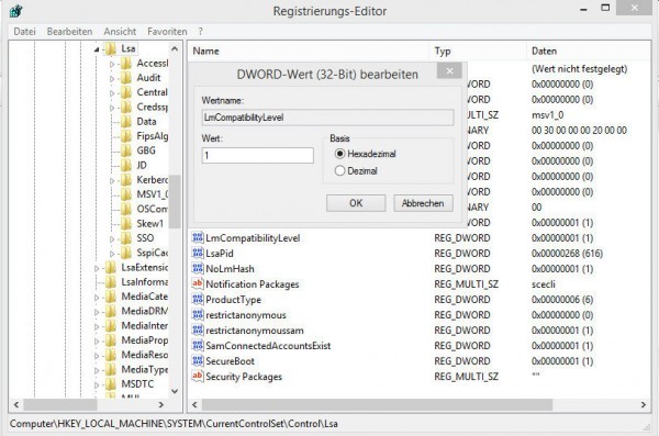 Registry-LmCompatibilityLevel