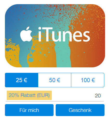 iTunes-Rabatt-Guthaben