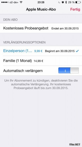 Apple Music Abo kündigen - automatische Verlängerung deaktiveren (5)