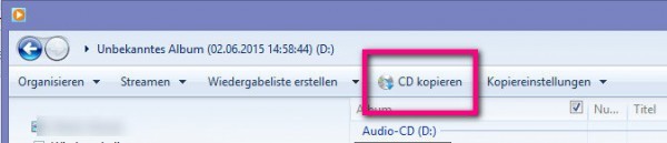 Audio CD mit Hilfe des Windows Media Player zu einem MP3 Files umwandeln (4)