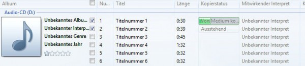 Audio CD mit Hilfe des Windows Media Player zu einem MP3 Files umwandeln (5)