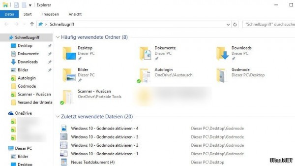 Windows 10 - Explorer - alte Ansicht aktivieren - Schnellzugriff deaktivieren (1)