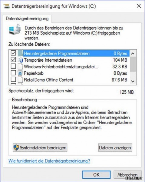 Windows 10 Update - alte Sicherungsdateien entfernen (4)