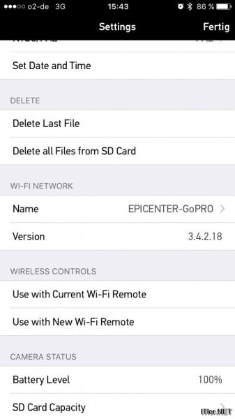 GoPro SSID und Passwort ändern (2)