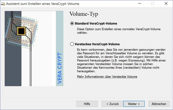 13 - VeraCrypt - deutsche Anleitung zum Daten verschlüsseln - Volume-verstecken