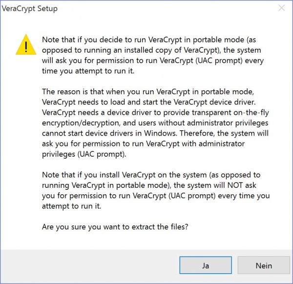 5 - VeraCrypt - deutsche Anleitung zum Daten verschlüsseln - Installation