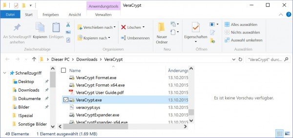 8 - VeraCrypt - deutsche Anleitung zum Daten verschlüsseln - starten
