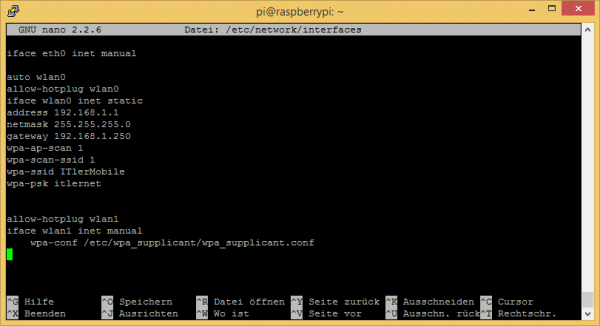 Raspberry Pi - WLAN einrichten und konfigurieren (1)