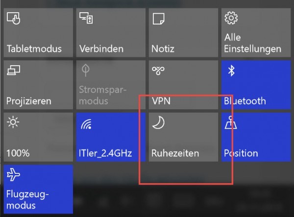 Windows 10 - Nicht stören Modus aktivieren-2